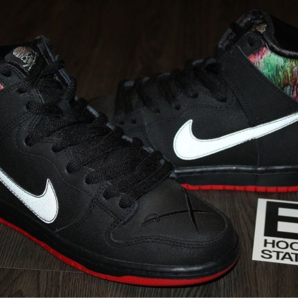 Nike Dunk SB High Pro x Spot Gasparilla Black Red Grey Mens Size 7 Sneakers - Picture 4 of 16